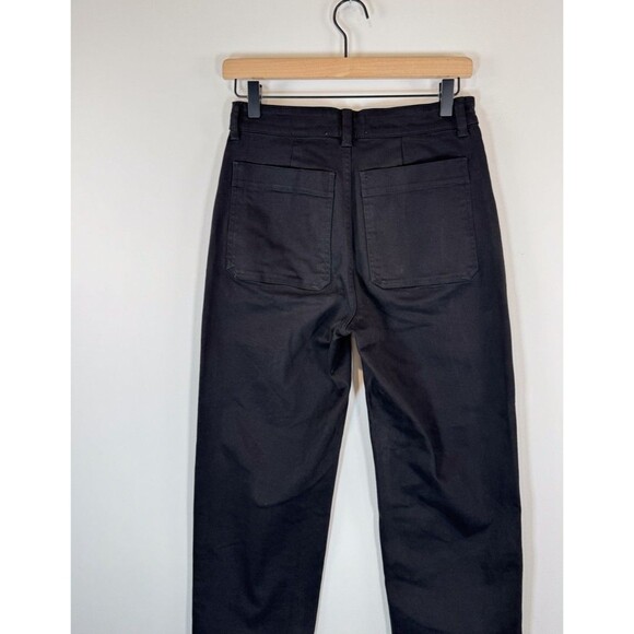 Everlane Womens Pants Black Chino Mid Rise Cropped Straight Short Stretch Size 2 - Picture 8 of 11